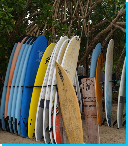 Tablas de surf de colores